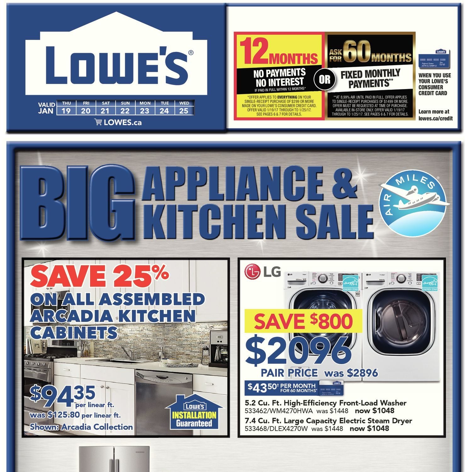 Lowe's Weekly Flyer - Weekly - Big Appliance & Kitchen Sale - Jan 19 ...