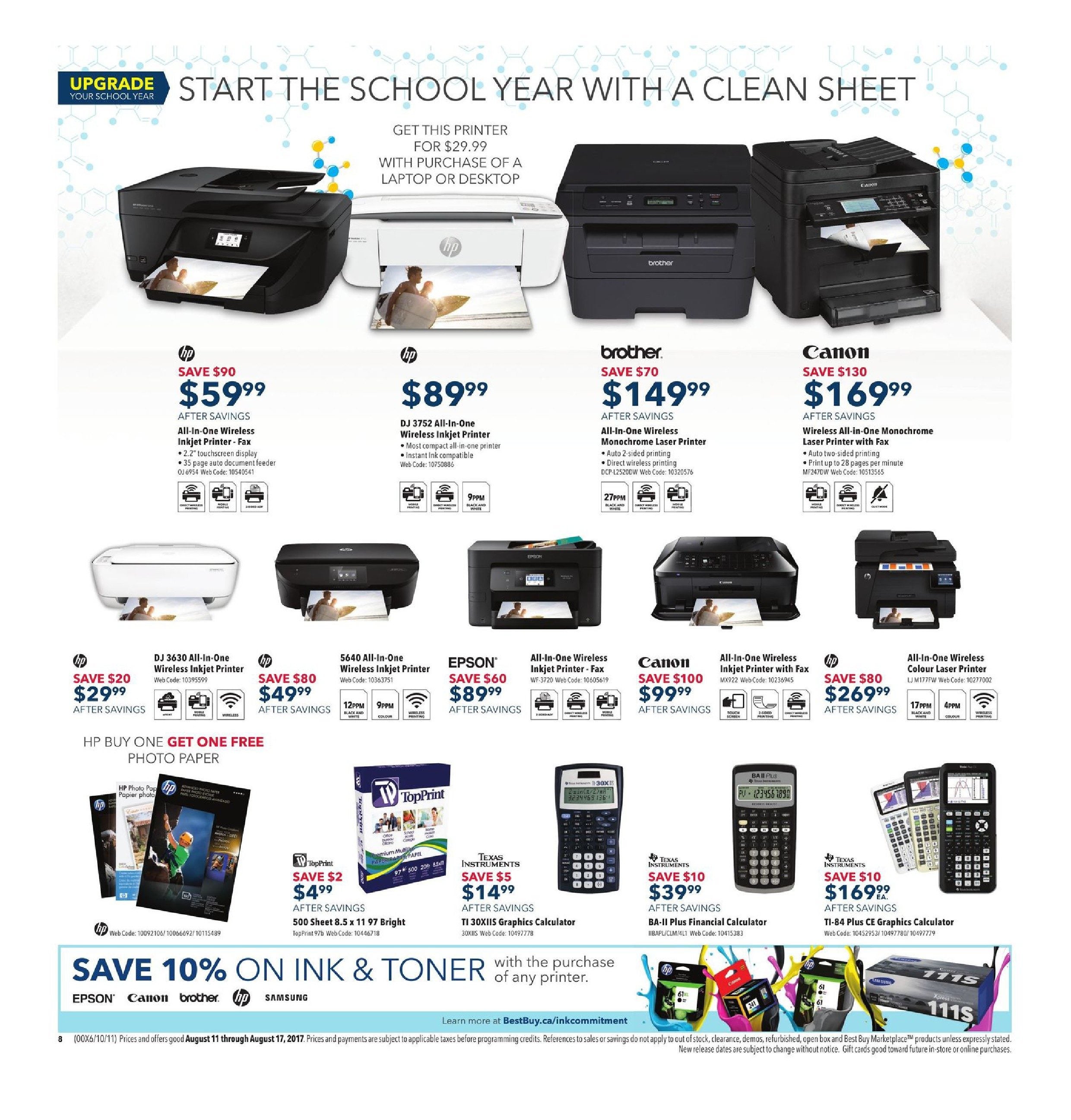 Best Buy Weekly Flyer - Weekly - Go Back To School With Apple - Aug 11 – 17  