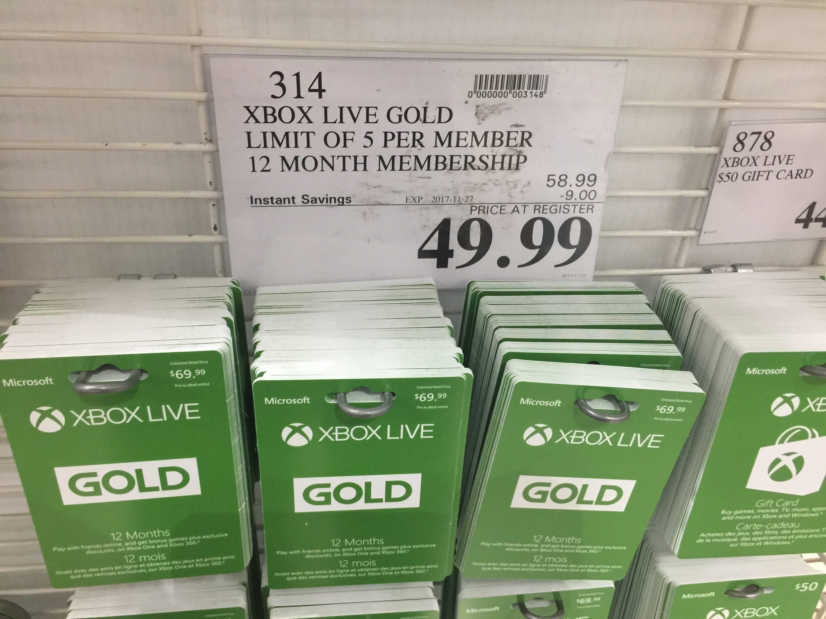 [Costco] XBOX Live Gold 12mo. Membership 49.99 Forums