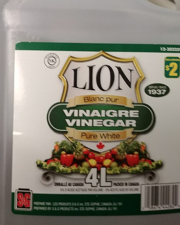 [Dollarama] LION brand pure white vinegar 4 Liter YMMV Forums