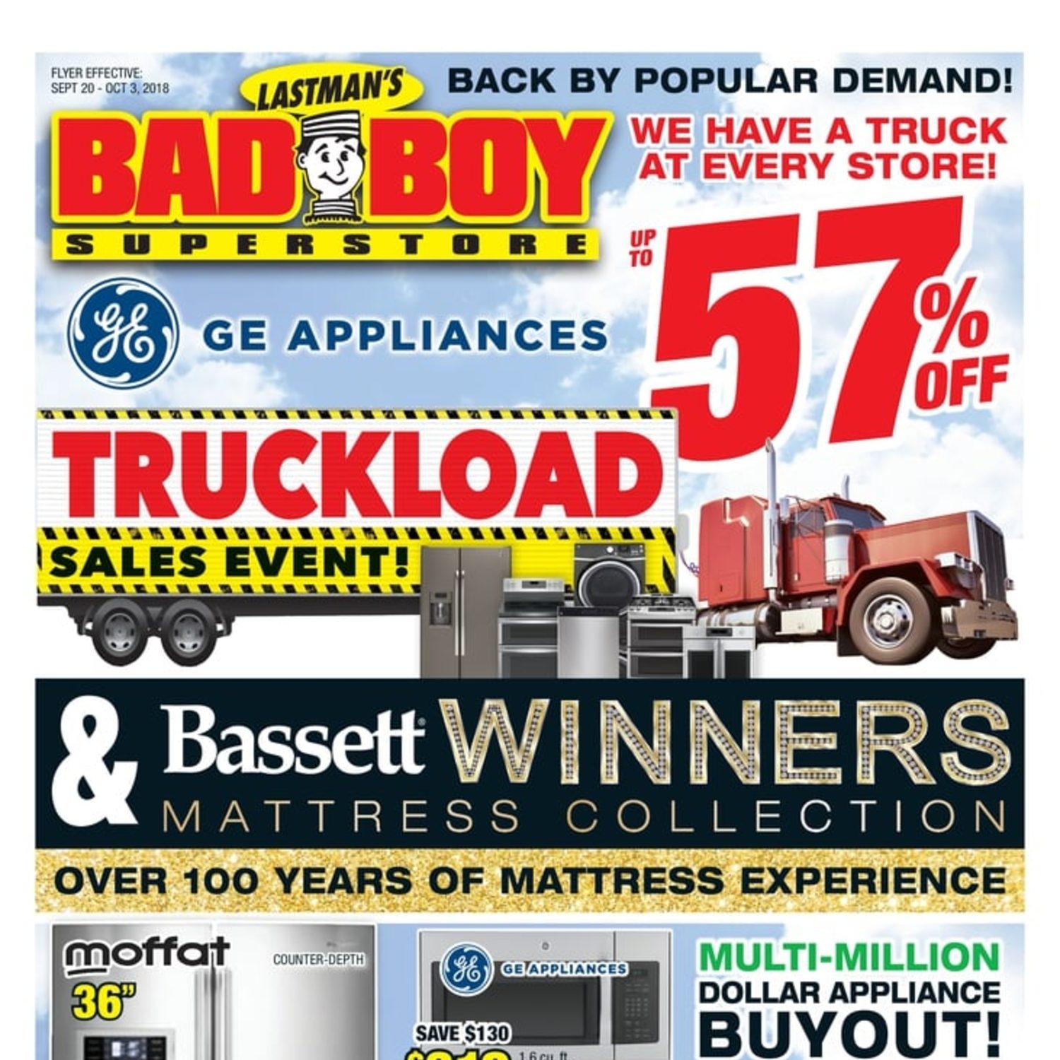 Bad Boy Furniture Weekly Flyer Truckload Sales Event! Sep 20 Oct