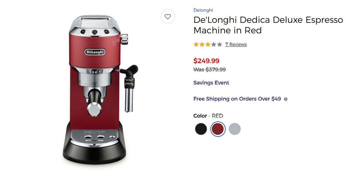 Bed Bath And Beyond] De'Longhi Dedica 