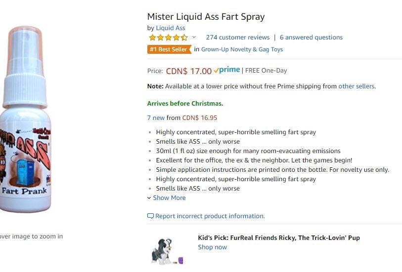 Liquid Fart Spray Stinky Gas, Fart Spray Liquid Ass