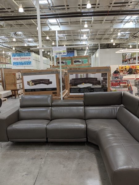 Leather Power Reclining Sectional, Costco Leather Couch Sectional