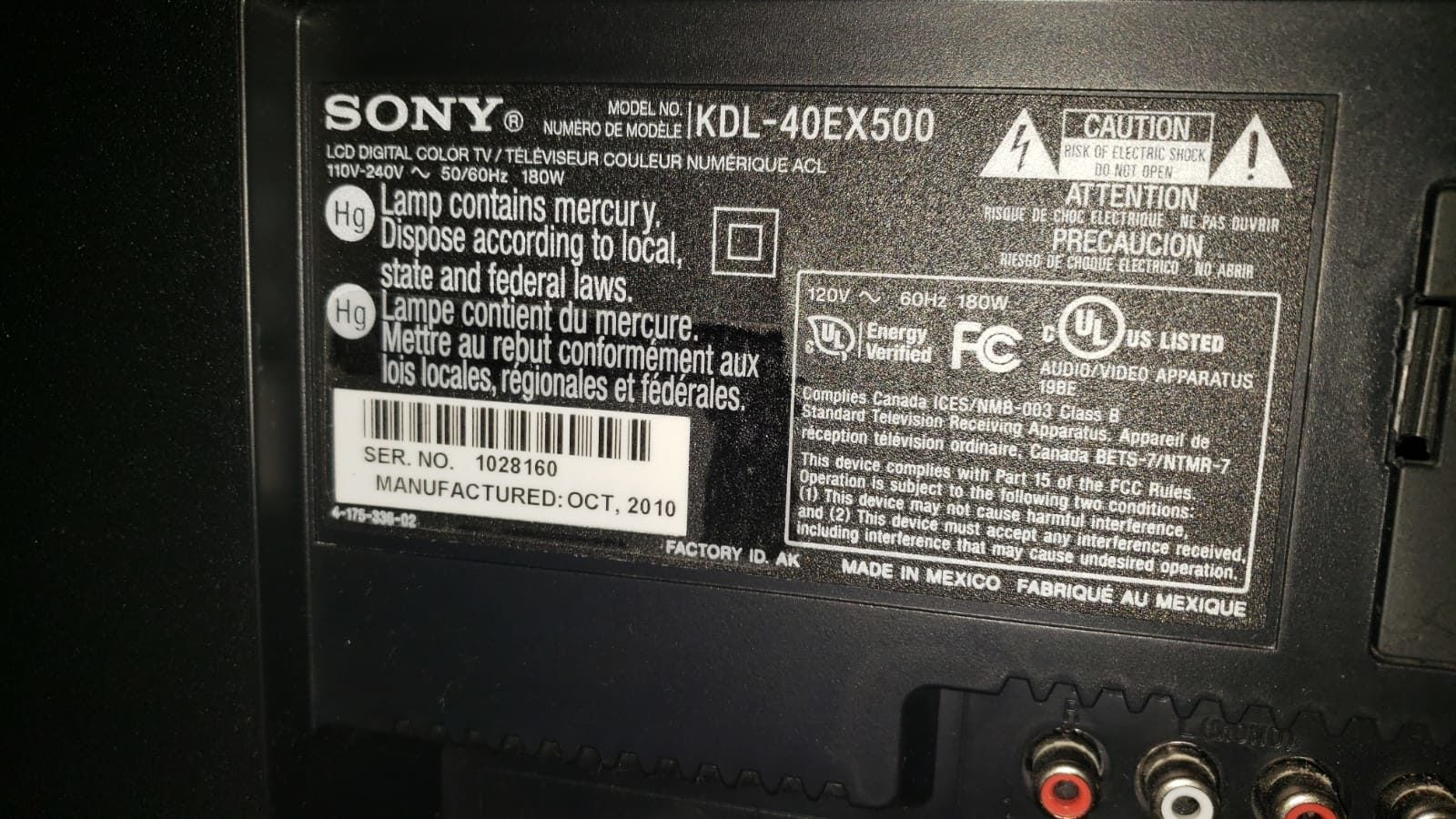 Need TV sound amplify - Sony Bravia, KDL-40EX500? - RedFlagDeals