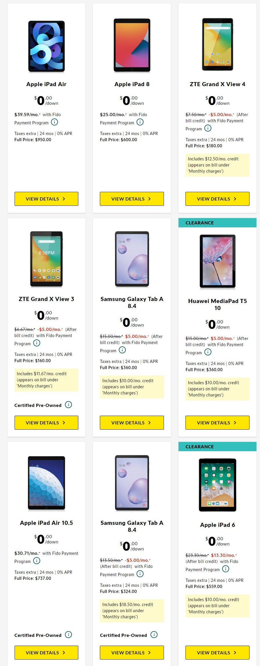 [Fido] [Fido] 2GB LTE Data Plan 15, BYOD, no contract, + tablet with 2 yr contract (Read OP