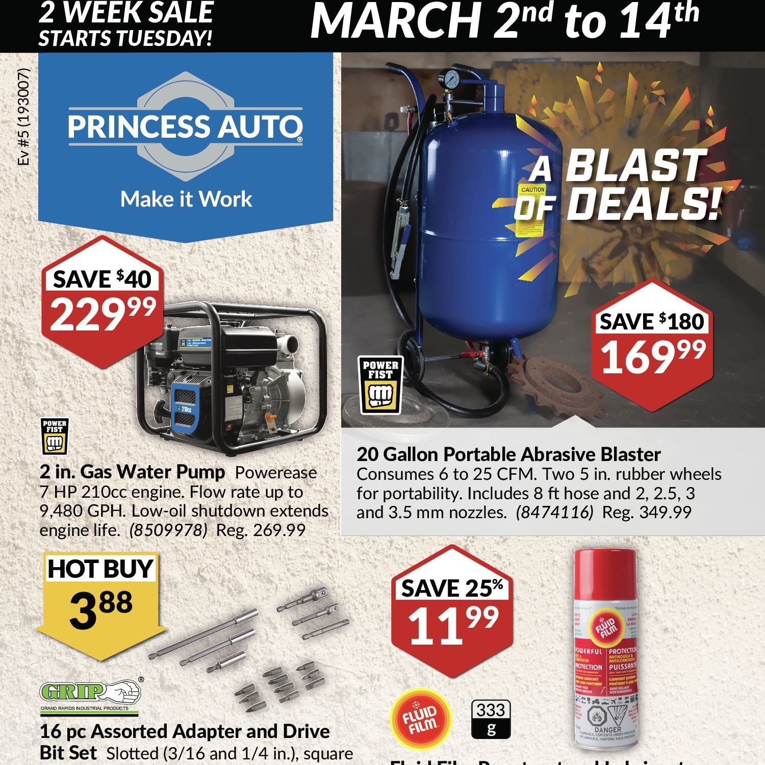 Princess Auto Weekly Flyer - 2 Weeks of Savings - A Blast of Deals! - Mar 2  – 14 