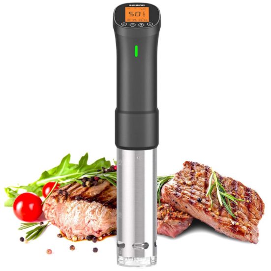 6. Best Set-and-Leave: Inkbird Sous Vide Cooker, 1000 Watts Wi-Fi