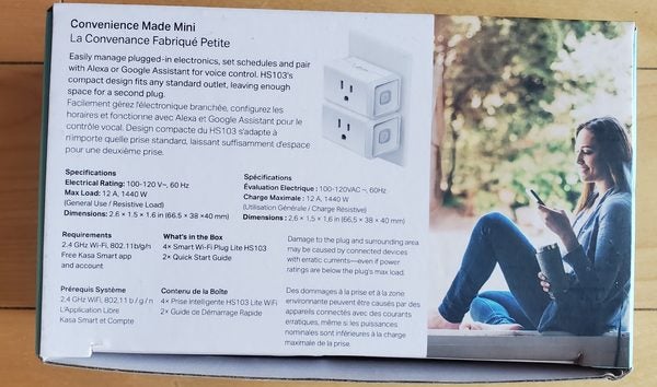 Kasa Smart Plug Mini 15A Smart Home Wi-Fi Outlet Model HS103 Used