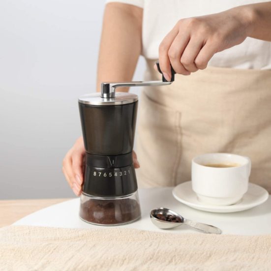 6. Best Manual Option: Vucchini Hand Coffee Mill with Conical Ceramic Burrs