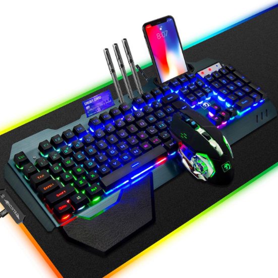 8. Best Ergonomic Design: Felicon Gaming Keyboard Mouse Sets K13 USB Wired