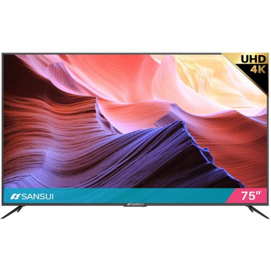 3. Best Budget Pick (LED): SANSUI ES75E1A UHD HDR Android 75" TV