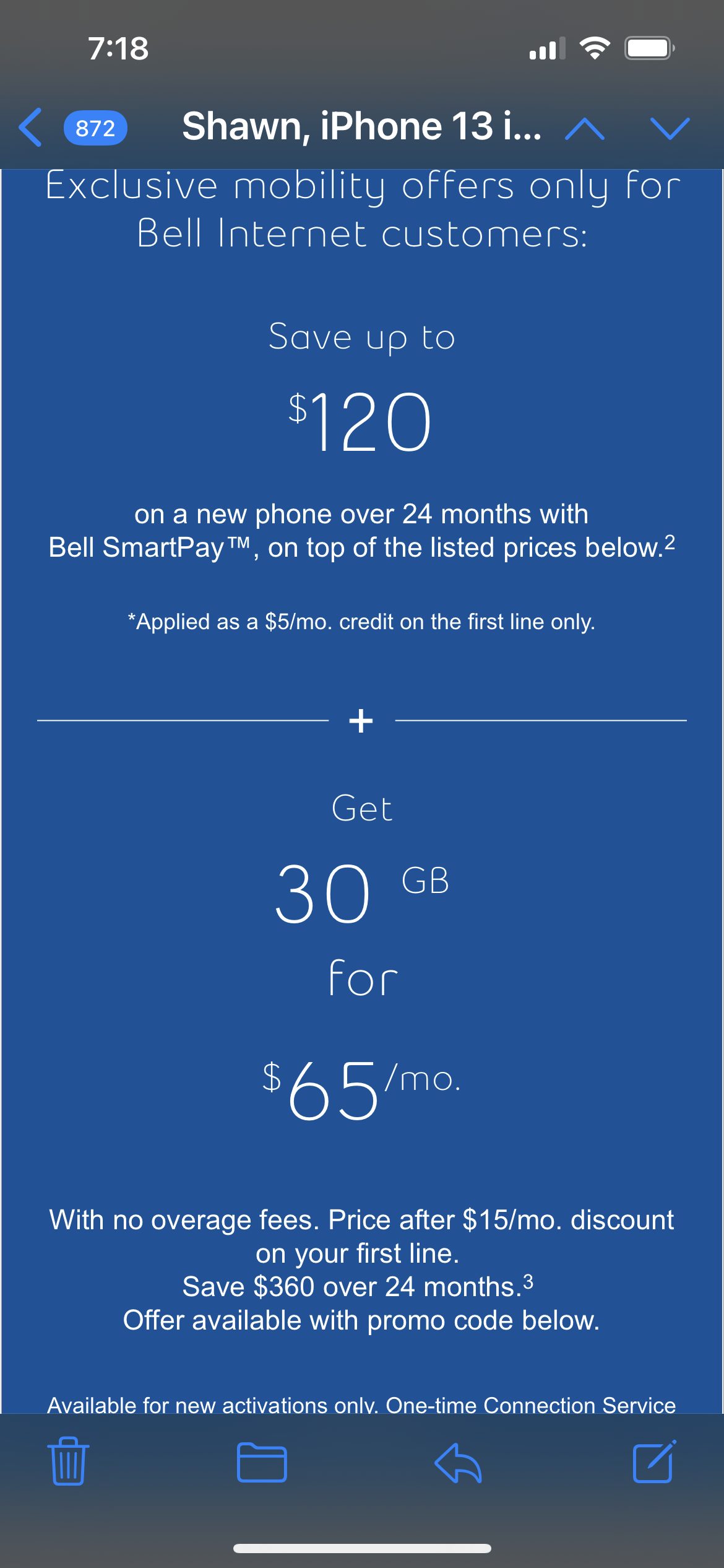 bell cell phone plans redflagdeals