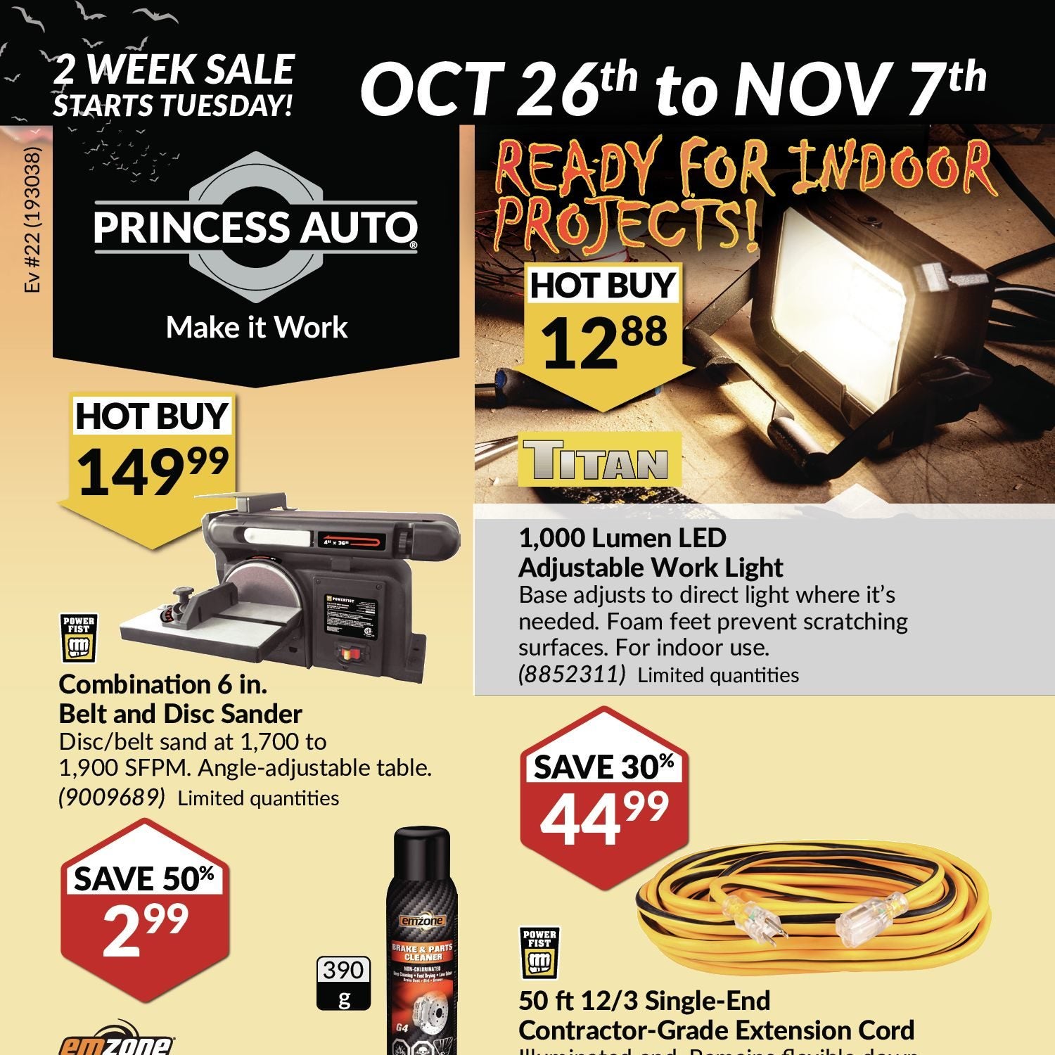 30 ft 12/3 3-Outlet Steel Retractable Extension Cord Reel, Princess Auto  deals this week, Princess Auto flyer