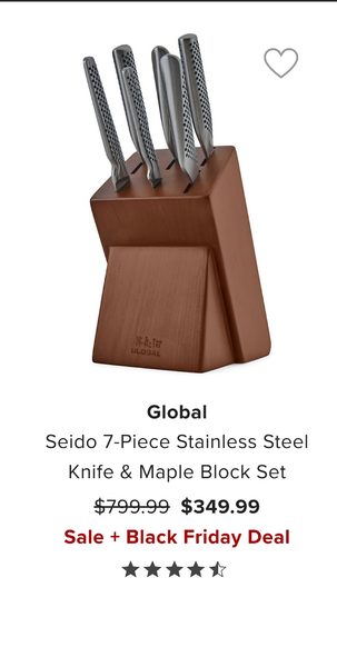 The Bay] [Black Friday] Global Seido 7 piece knife set ($350) -  RedFlagDeals.com Forums