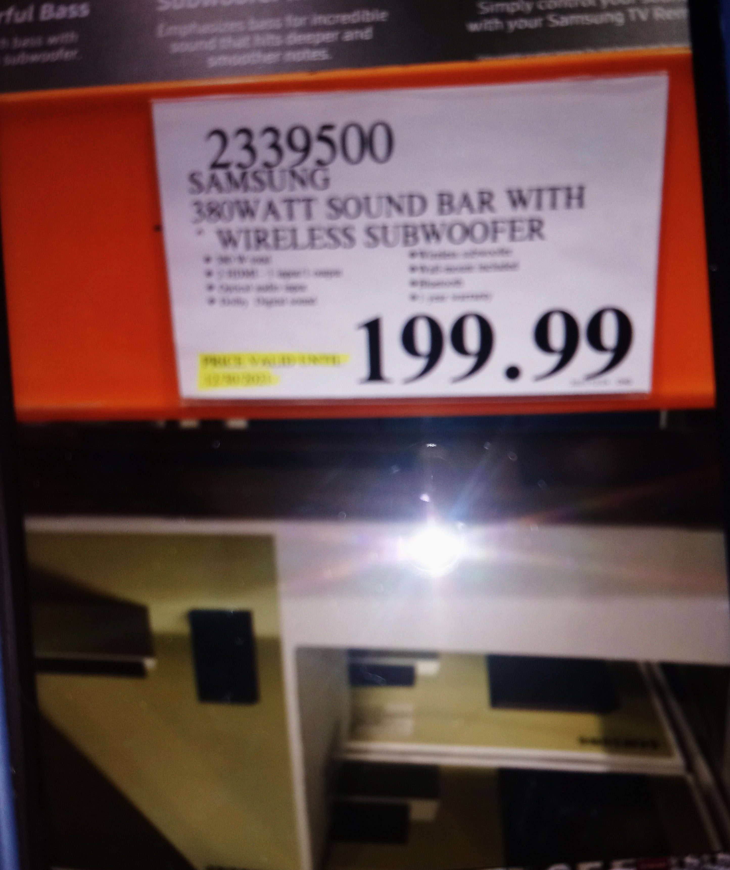 Beneden afronden Verdeel Nieuwheid Costco] [Boxing Day] Samsung 380 watts sound bar with wireless Subwoofer  $199 - RedFlagDeals.com Forums
