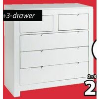 Hull Contemporary Dresser Series with MDF Frame - 2+3-Drawer