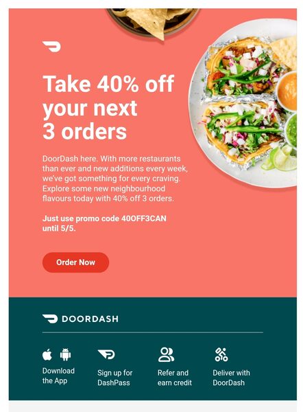 25% Off DoorDash Promo Code + Online Coupons