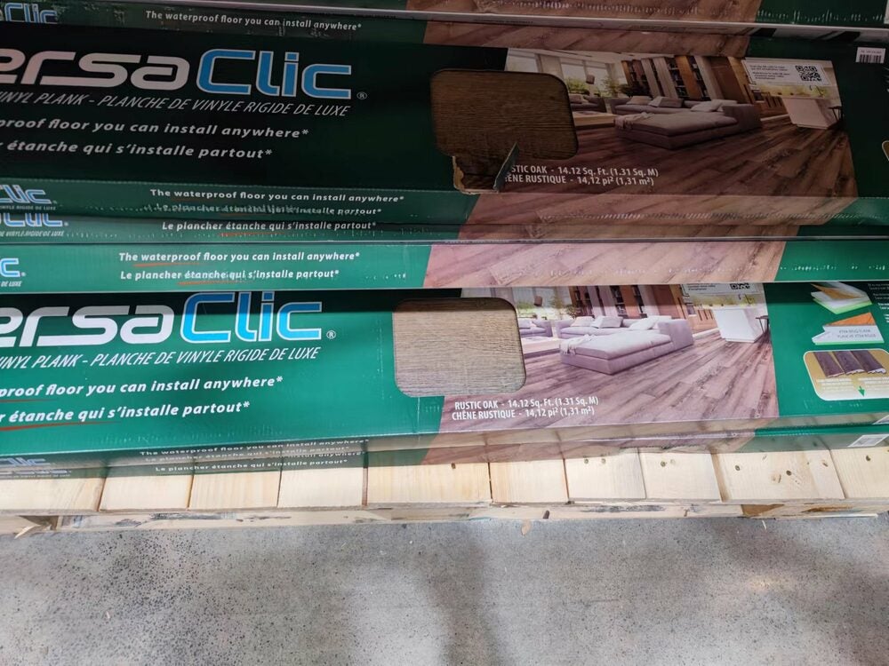 [Costco] Versaclic Rustic Oak 18 cm (7.1 in.) Vinyl Plank Flooring