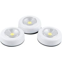 3 pk Wireless COB LED Tap Lights