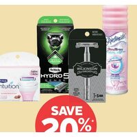 Schick or Wilkinson Blade Refills or Manual or Disposable Razors or Edge or Skintimate Shave Preps