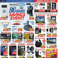 Factory Direct - Weekly Deals - Big Brands Savings Event Flyer