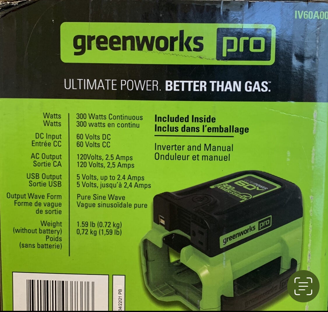 Greenworks Pro 80V (300 Watt) Power Inverter, Tool-Only, IV80A00