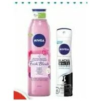 Nivea Fresh Blends Body Wash or Black & White Dry Spray Antiperspirant/Deodorant