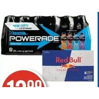 Powerade Team Pack, Red Bull or Monster Energy Drink