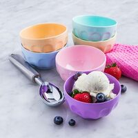 6 Pc. Colour Fun Melamine Ice Cream Bowl Set