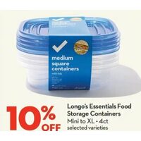 Longo's Essential Food Storage Containers