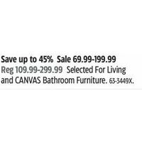 For Living And Canvas Bathroom Furniture