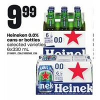 Heineken 0.0% Cans or Bottles