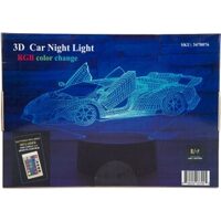 3D RGB Colour-Changing Car Night Light with Remote