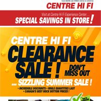 Centre HIFI - Weekly Deals - Clearance Sale Flyer