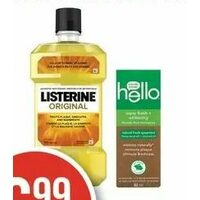 Listerine Antiseptic Mouthwash, Hello or Tom's of Maine Oral Care Products