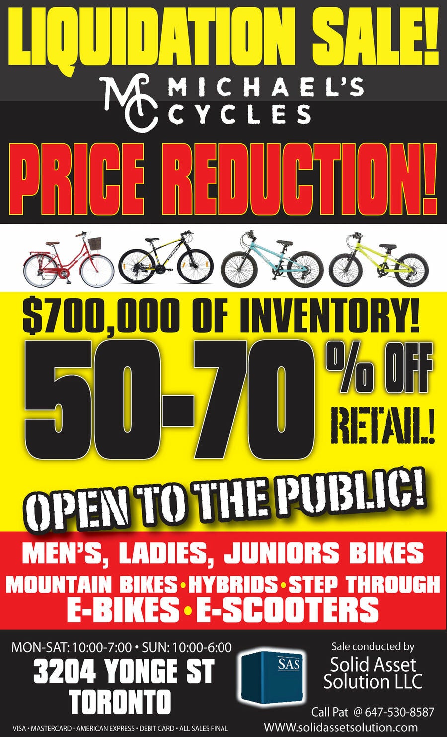 bike liquidation sale
