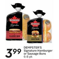 Dempster's Signature Hamburger Or Sausage Buns