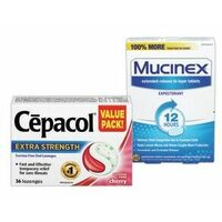 Cepacol Throat Lozenges or Mucinex Tablets 