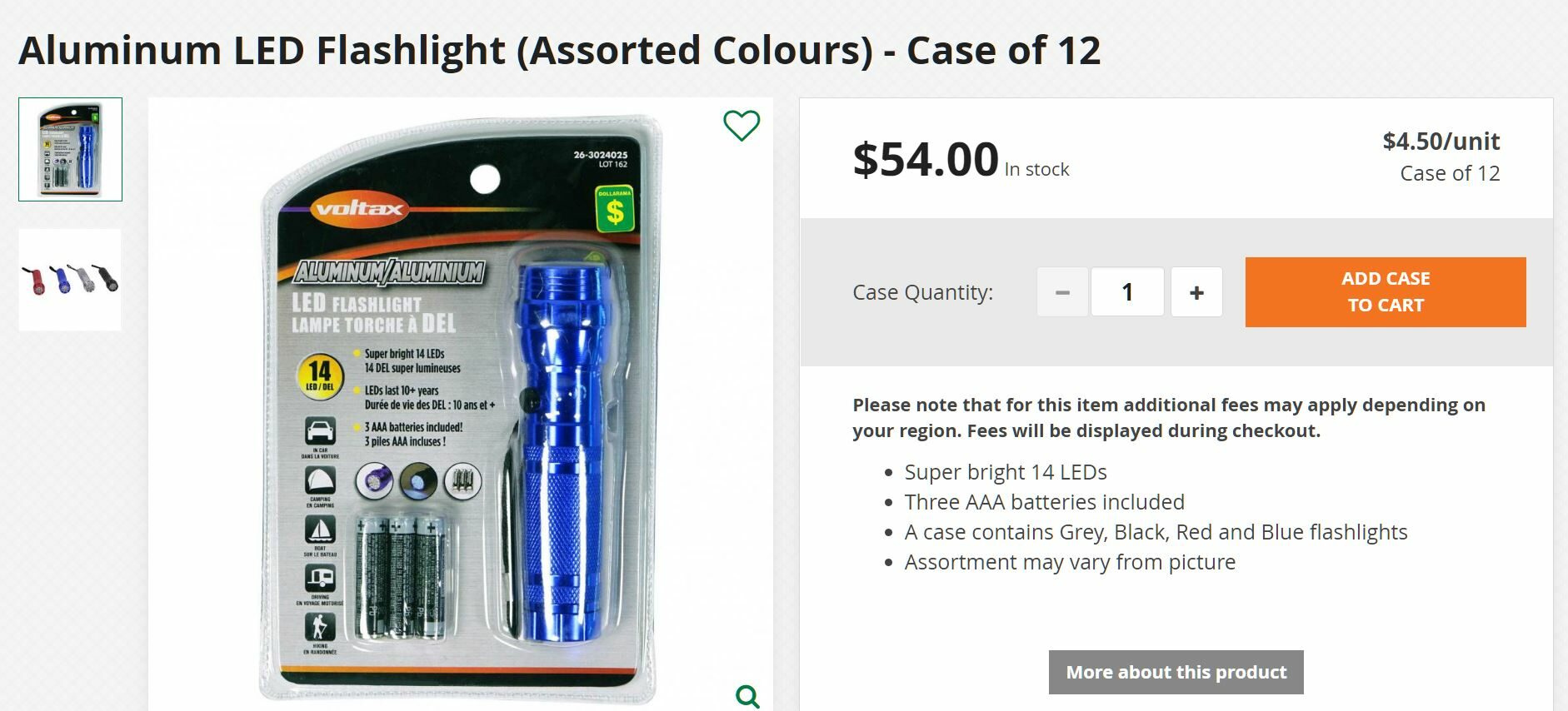 Voltax LED Flashlight from Dollarama and 18650 Lithium battery