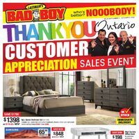 Bad Boy Furniture - Customer Appreciation Sales Event Flyer