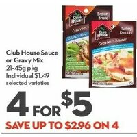 Club House Sauce Or Gravy Mix