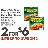 Nature Valley Chewy, Crunchy Or Trail Mix Bars Or Betty Crocker Fruit Snacks