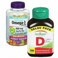 Jamieson or Webber Vitamins or Supplements 