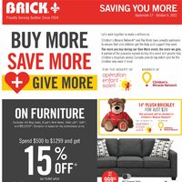 The Brick - Saving You More - Buy More, Save More, Give More (QC) Flyer