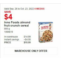 Inno Foods Almond Fruit Crunch Cereal