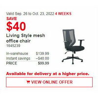 Living Style Mesh Office Chair