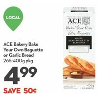 Ace Bakery Bake Your Own Baguette Or Garlic Bread