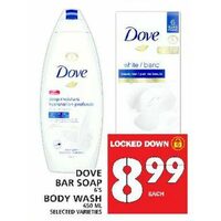 Dove Bar Soap, Body Wash