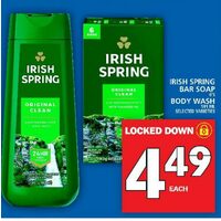Irish Spring Bar Soap, Body Wash